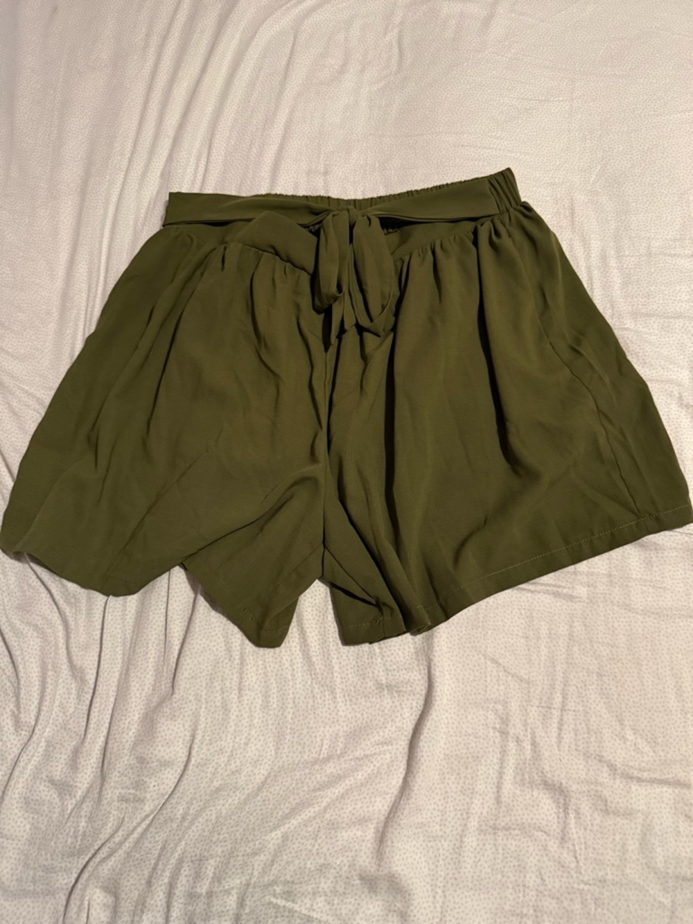 Tie-Front Wide Leg Shorts